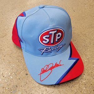 Vintage Richard Petty Checkerd Flag Vintage Snapback Hat STP Red Blue 90's